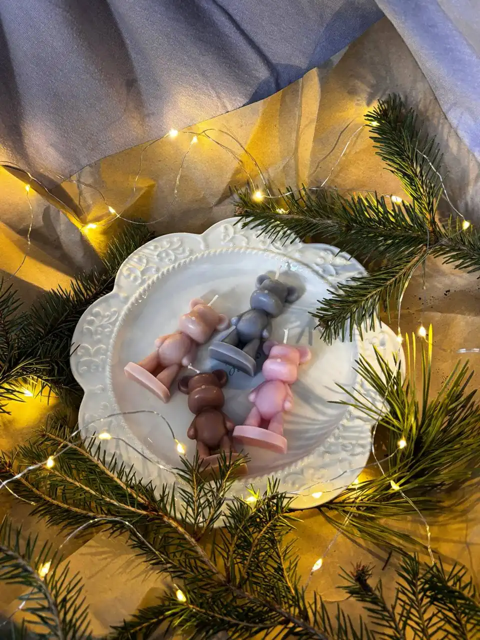 Свечи ручной работы Мишки