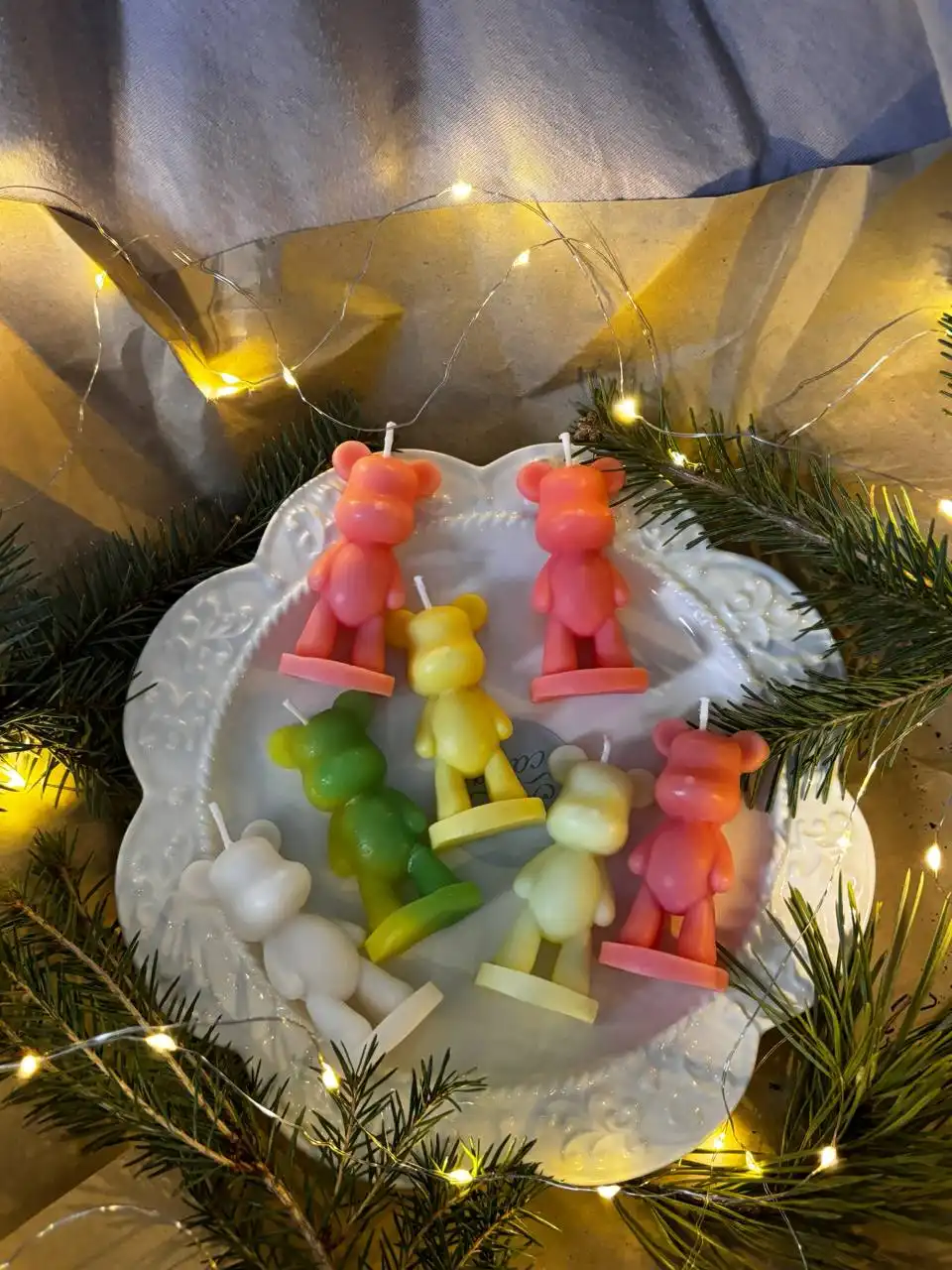 Свечи ручной работы Мишки