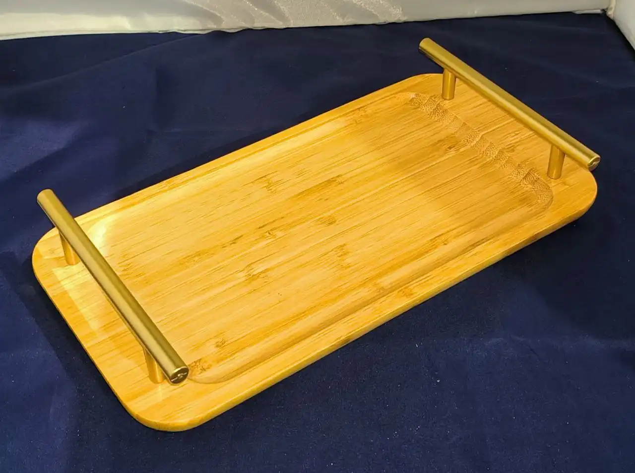Бамбуковый поднос с ручками