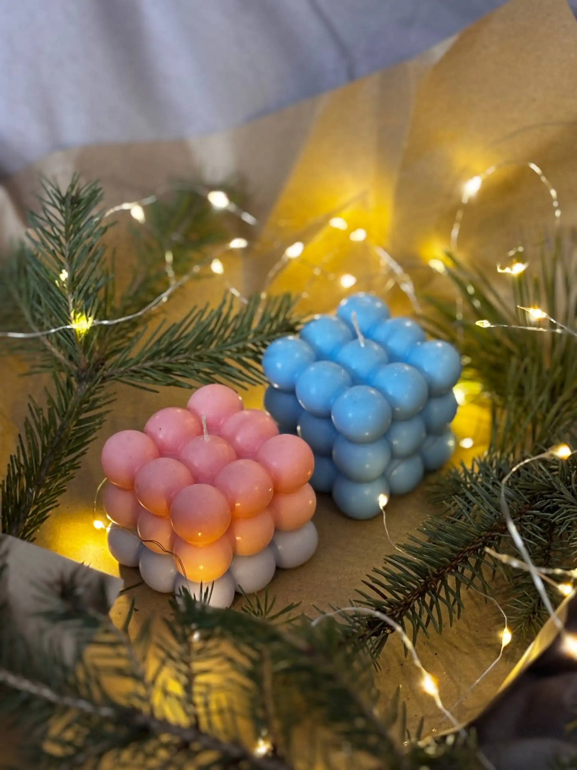 Бабл свечи для уютного интерьера