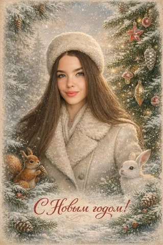 Советская новогодняя открытка из вашего фото - Недвижимость в Екатеринбург