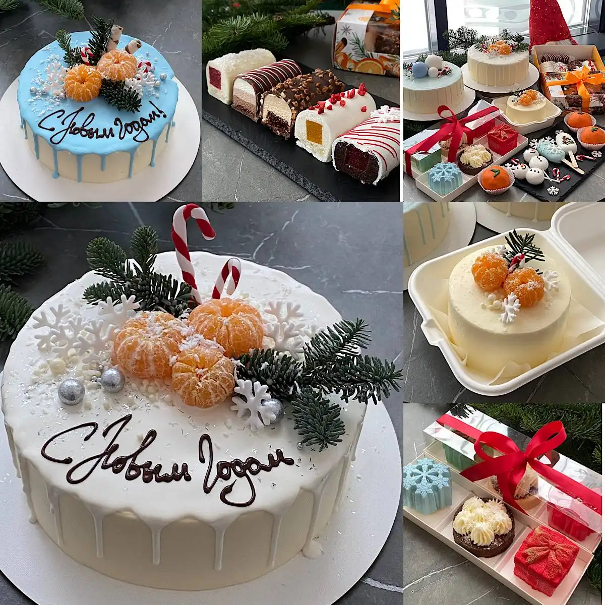 Новогодние десерты и торты от кондитерской