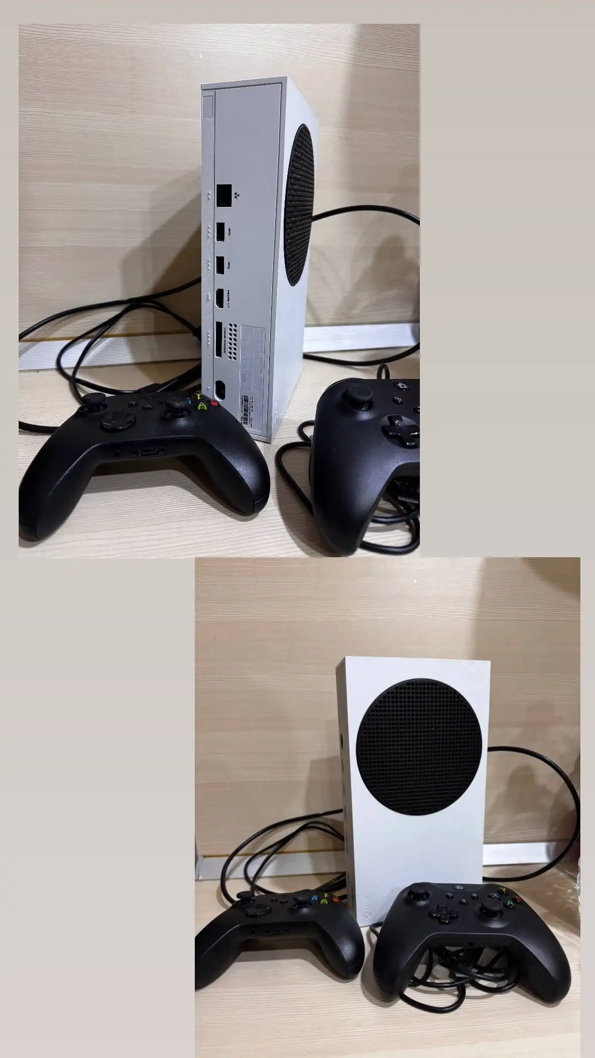 Xbox Series S с двумя геймпадами