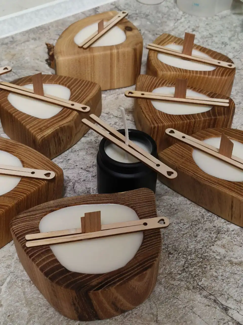 Аромасвечи из натурального соевого воска с деревянным фитилем - Барахолка в Екатеринбург