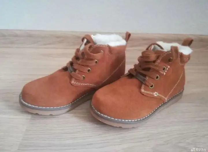 Натуральные сапоги из замши и овчины, размер 31 - Обувь (Одежда) в Екатеринбург
