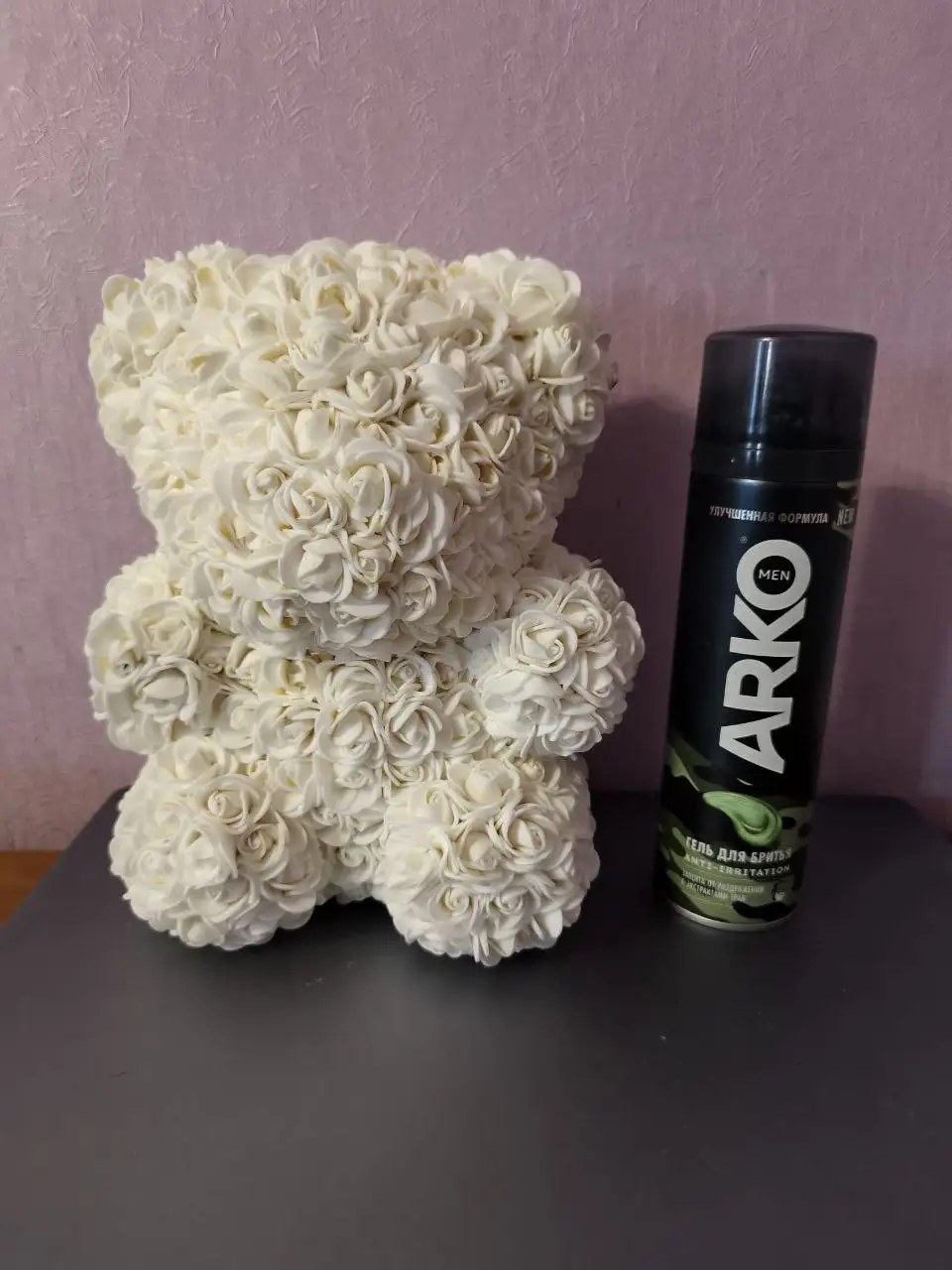 Мишка из роз из фоамирана 22см ручной работы - Рукоделие (Хобби и отдых) в Екатеринбург