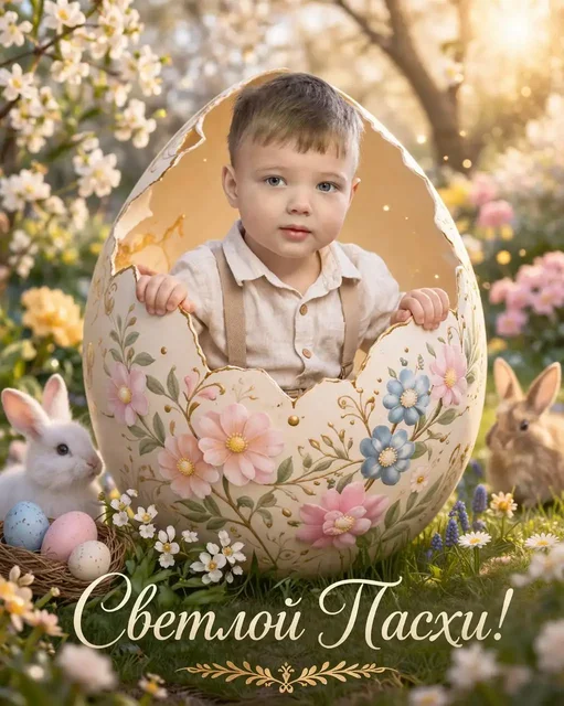 Пасхальная открытка с вашим ребёнком - Прокат транспорта в Екатеринбург