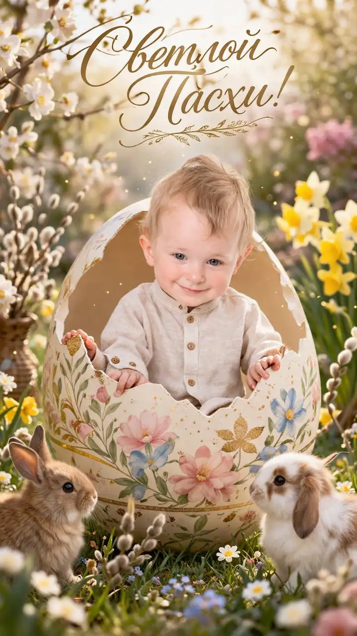 Пасхальная открытка с вашим ребёнком - Фотоуслуги (Услуги) в Екатеринбург
