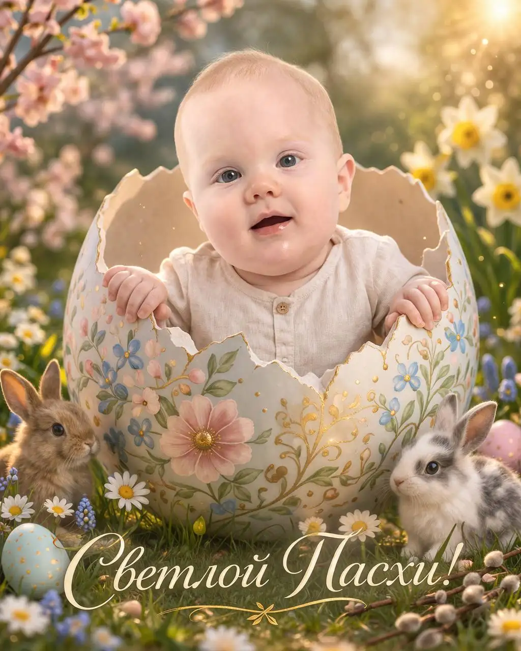 Пасхальная открытка с вашим ребёнком - Фотоуслуги (Услуги) в Екатеринбург