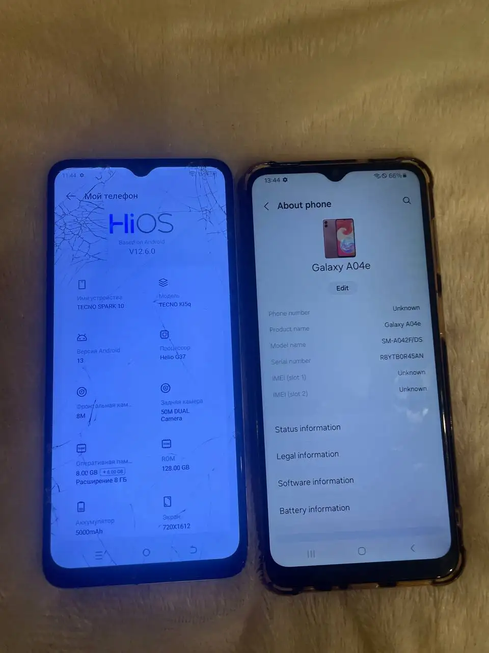 Продам два телефона: Tecno Spark 10 и Samsung Galaxy A04e - Электроника в Екатеринбург