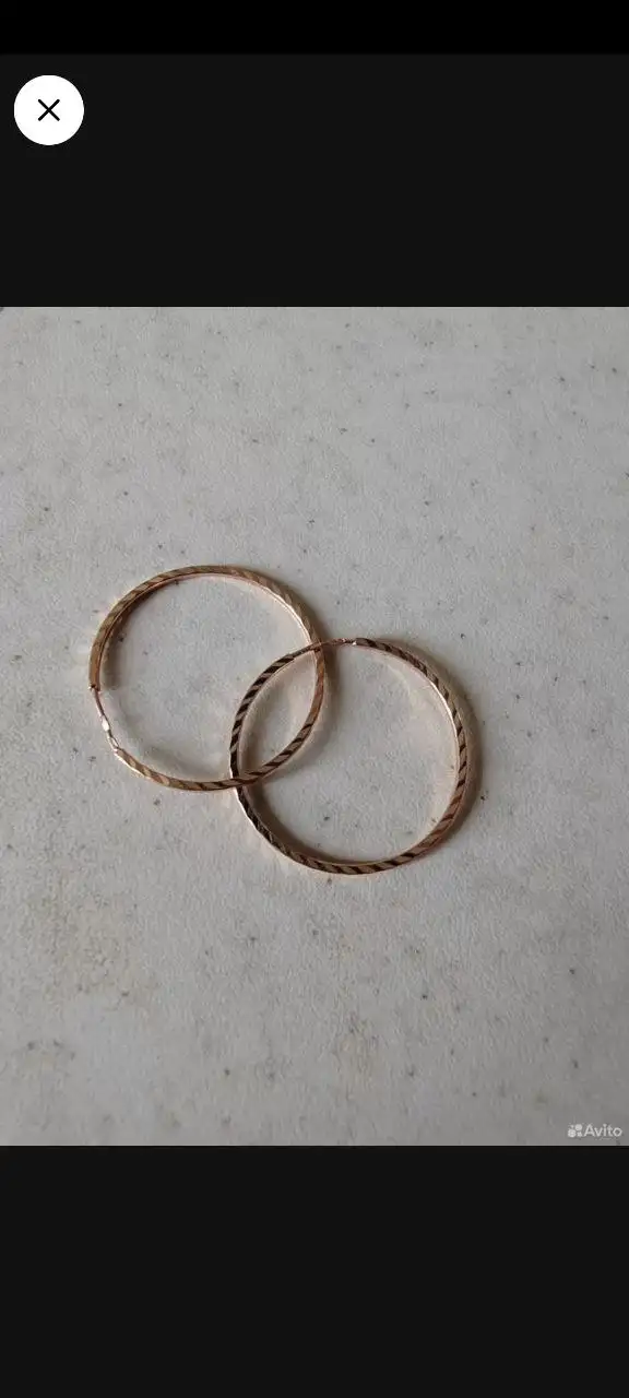 Серьги конго 585 вес 1.6 - Ювелирные изделия (Барахолка) в Новокузнецк