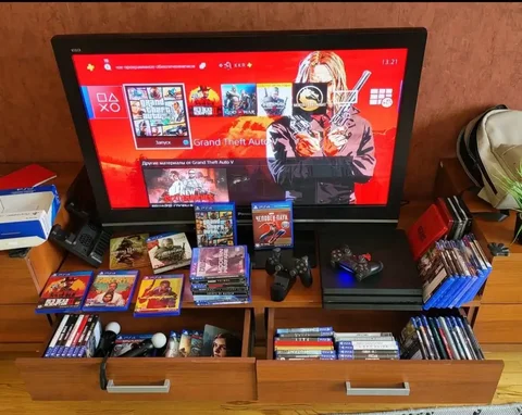 Продам Sony PlayStation 4 PRO 1TB с играми - частное объявление в Таштагол