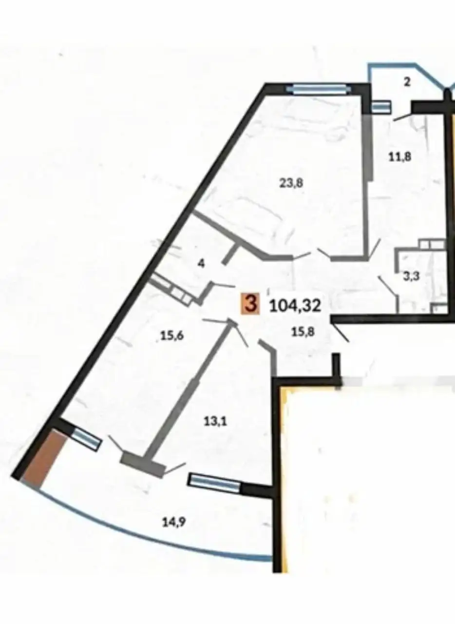 Срочная продажа 3-комнатной квартиры в ЖК Видный - Квартиры (Недвижимость) в Новокузнецк