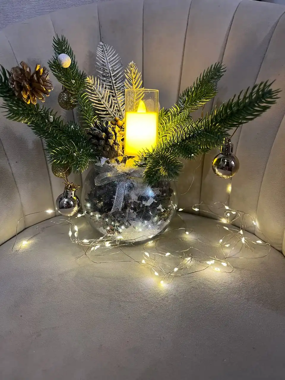 Новогодние композиции с гирляндой