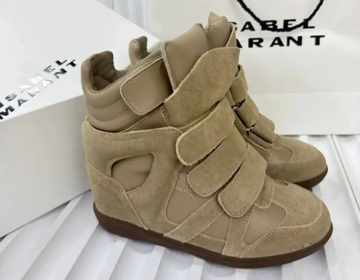 Культовые Сникерсы Isabel Marant на танкетке беж - Обувь (Одежда) в Уфа