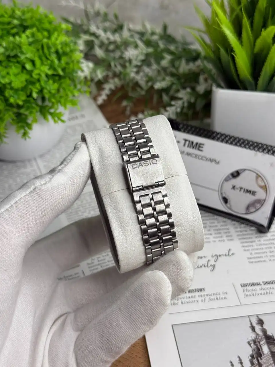 Casio Vintage часы электронные с металлическим ремешком - Часы (Барахолка) в Уфа