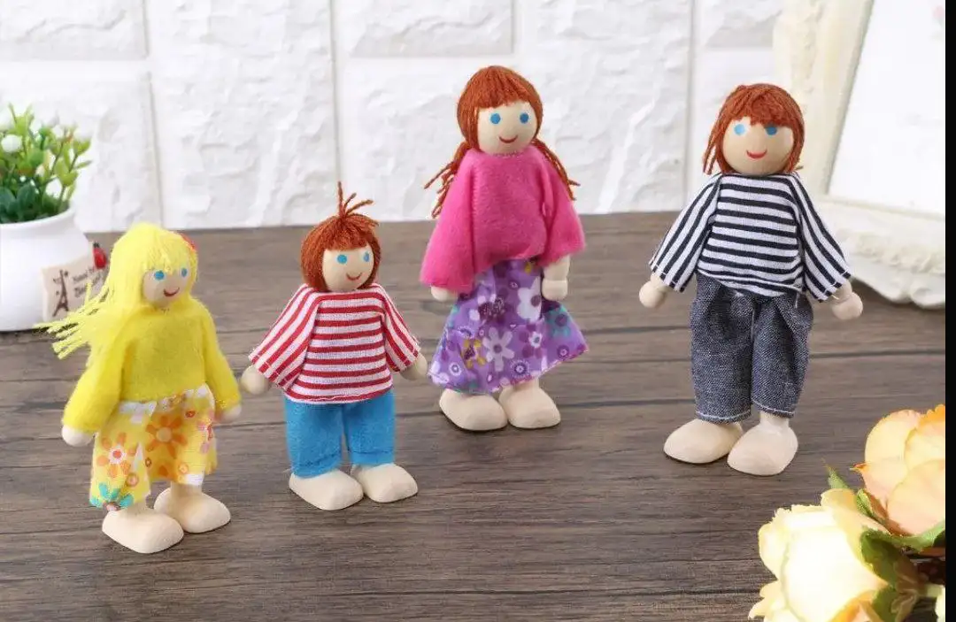 Набор деревянных кукол Семья (7 человечков) - Игрушки (Барахолка) в Уфа