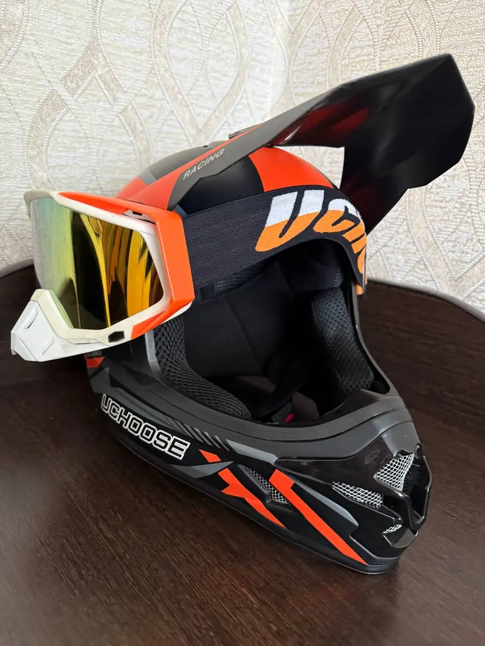 Продажа кроссового шлема фулл комплект - Мотоциклетная экипировка (Хобби и отдых) в Уфа