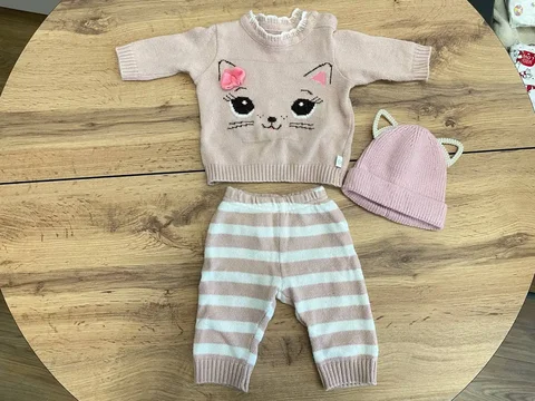 Вязаный костюм на девочку с шапкой размер 56-62 - Пазлы в Уфа