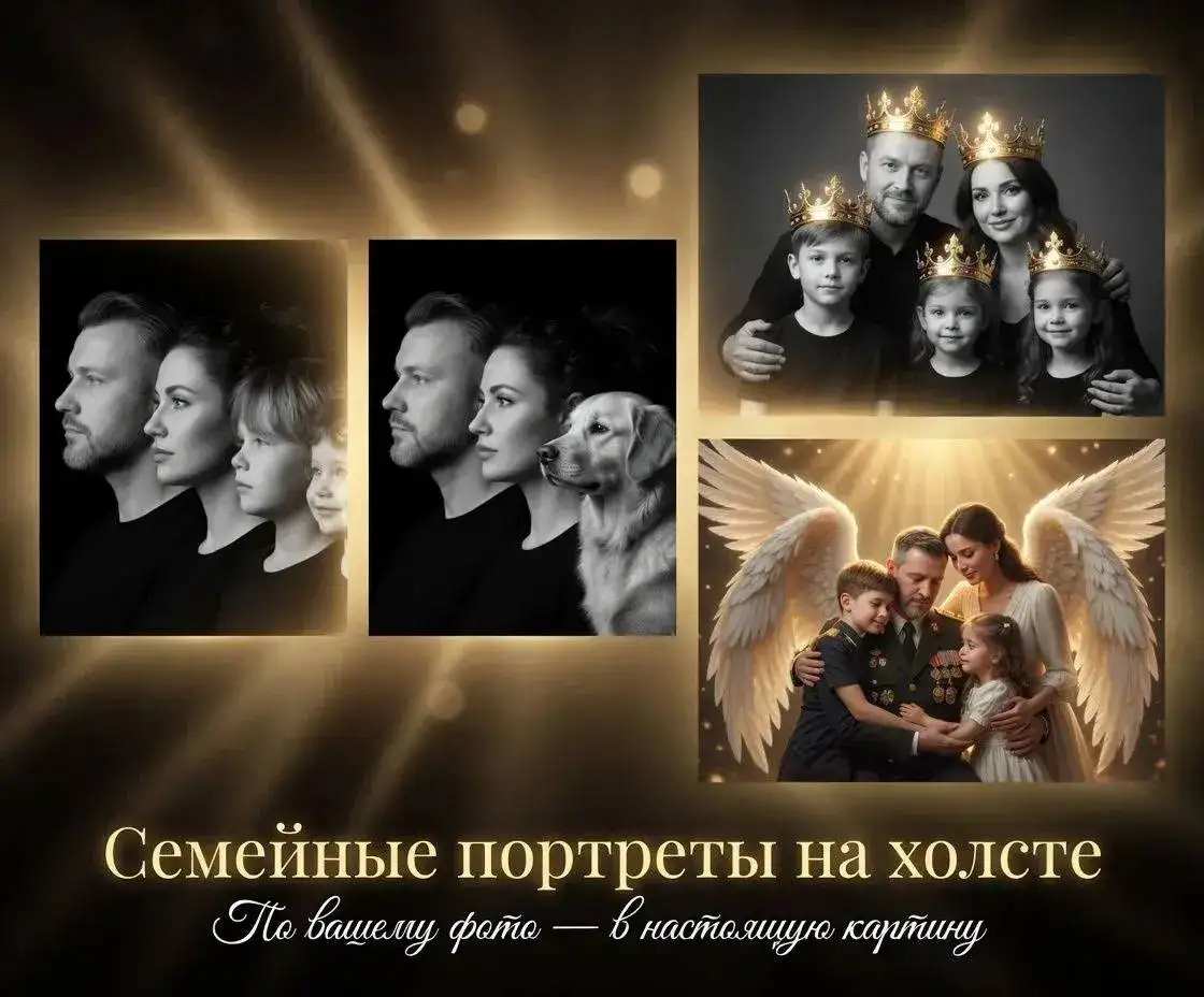 Создание портретов на холсте из фотографий - Изготовление портретов (Услуги) в Уфа