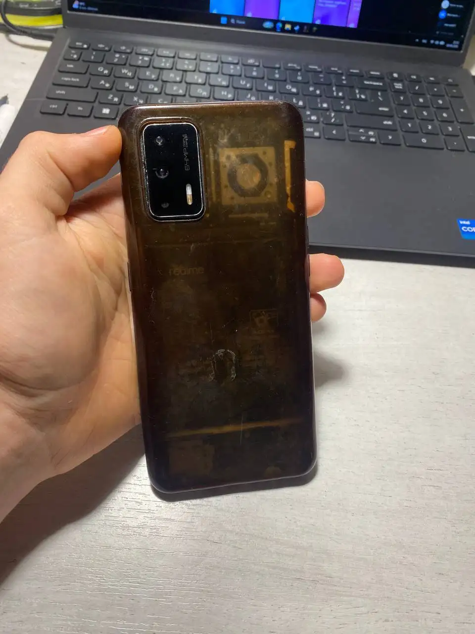 Realme GT 5G в ужасном состоянии - Смартфоны (Электроника) в Уфа