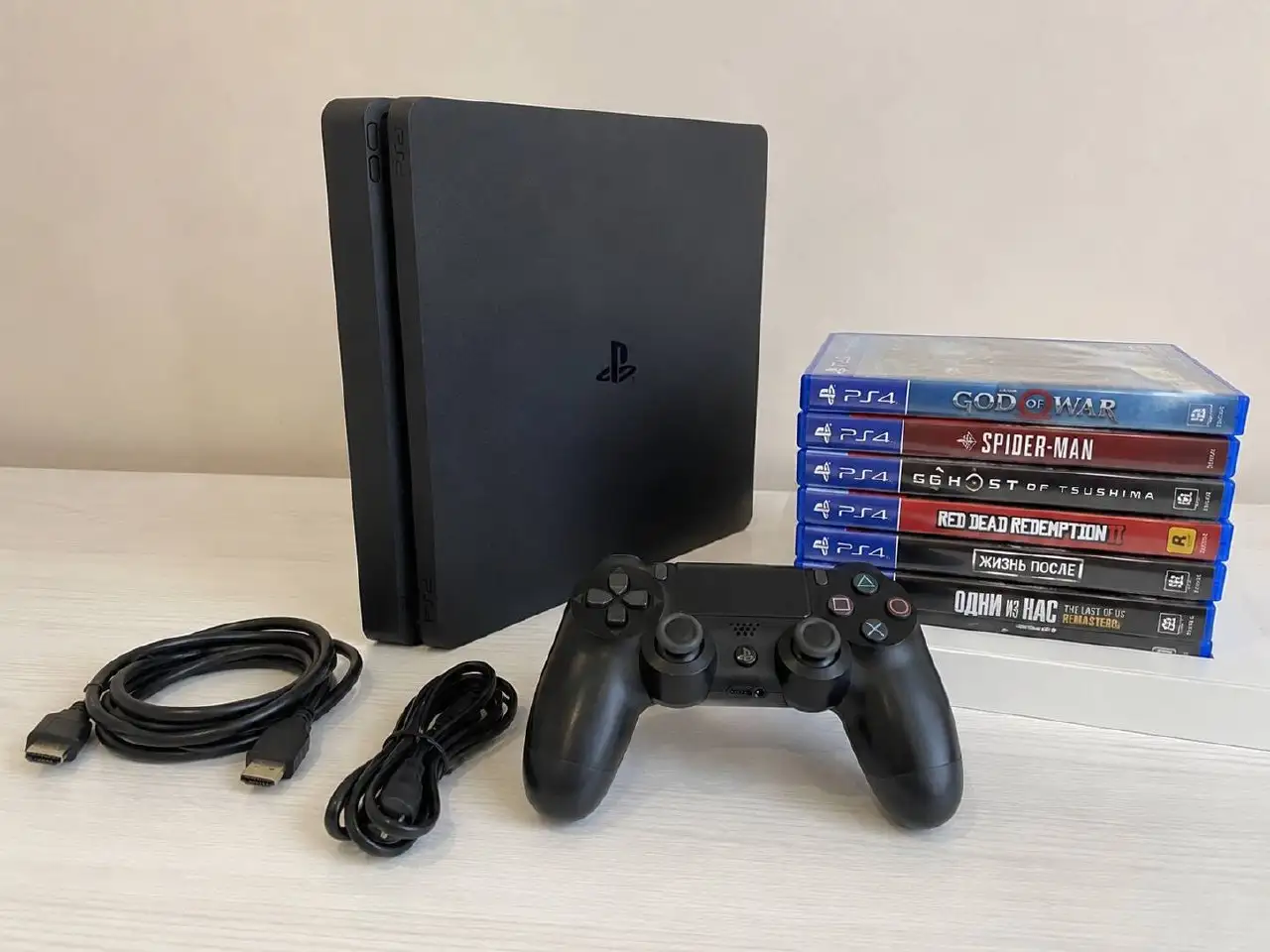 Продам PlayStation 4 Slim 1 ТБ с играми - Игровые приставки (Электроника) в Уфа