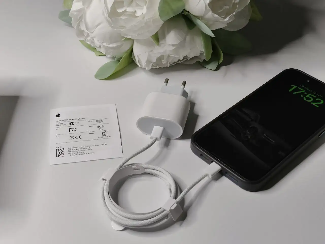 Комплект зарядки 25W (Блок + плетеный кабель) - Аксессуары для электроники (Электроника) в Вологда