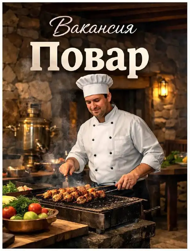 Вакансия повара-универсала в банно-ресторанный комплекс