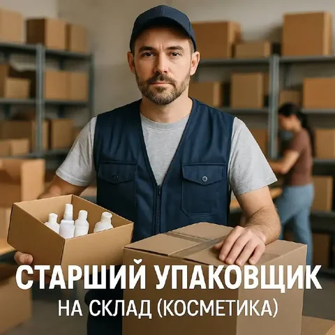 Вакансия старшего упаковщика на склад косметики - Работа в Москва