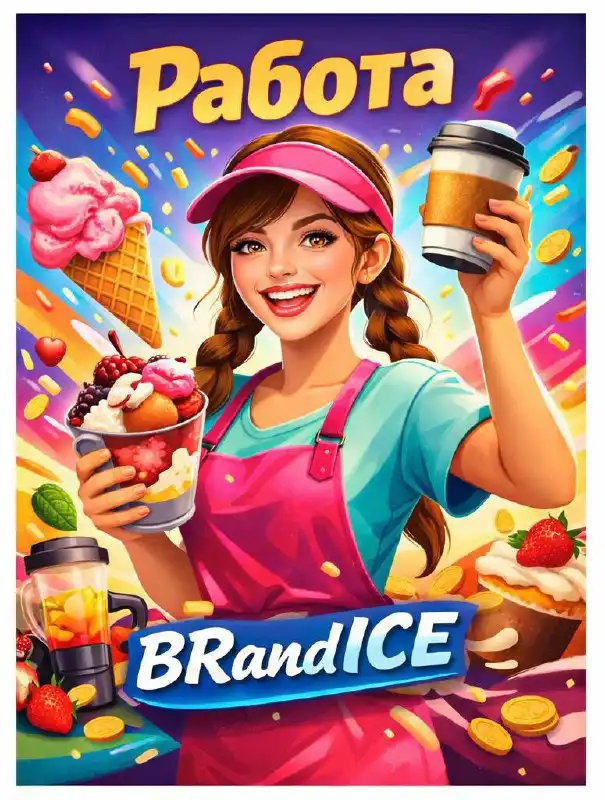 Вакансия: Бариста-кассир в сети кафе мороженого BRandICE