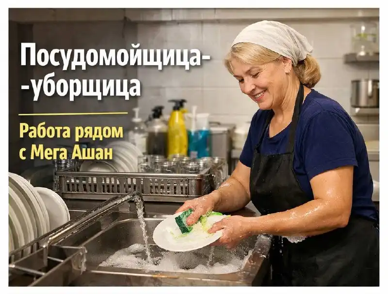 Вакансия посудомойщицы-уборщицы