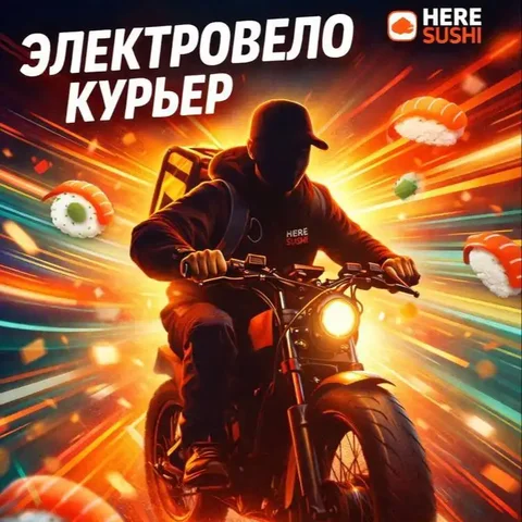 Электровело-курьер для доставки суши - Работа в Москва
