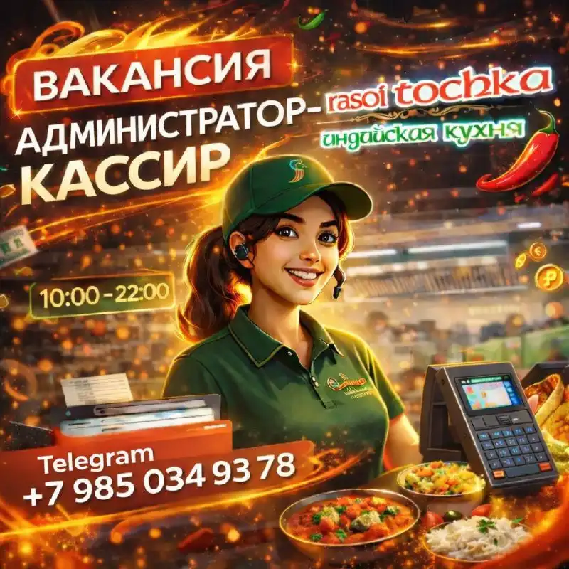 Вакансия администратора-кассира в корнере индийской кухни - Администратор (Работа) в Москва