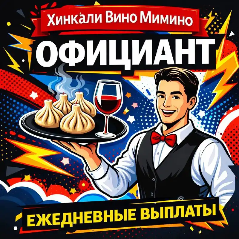 Вакансия официанта в ресторане грузинской кухни - Официант (Работа) в Москва