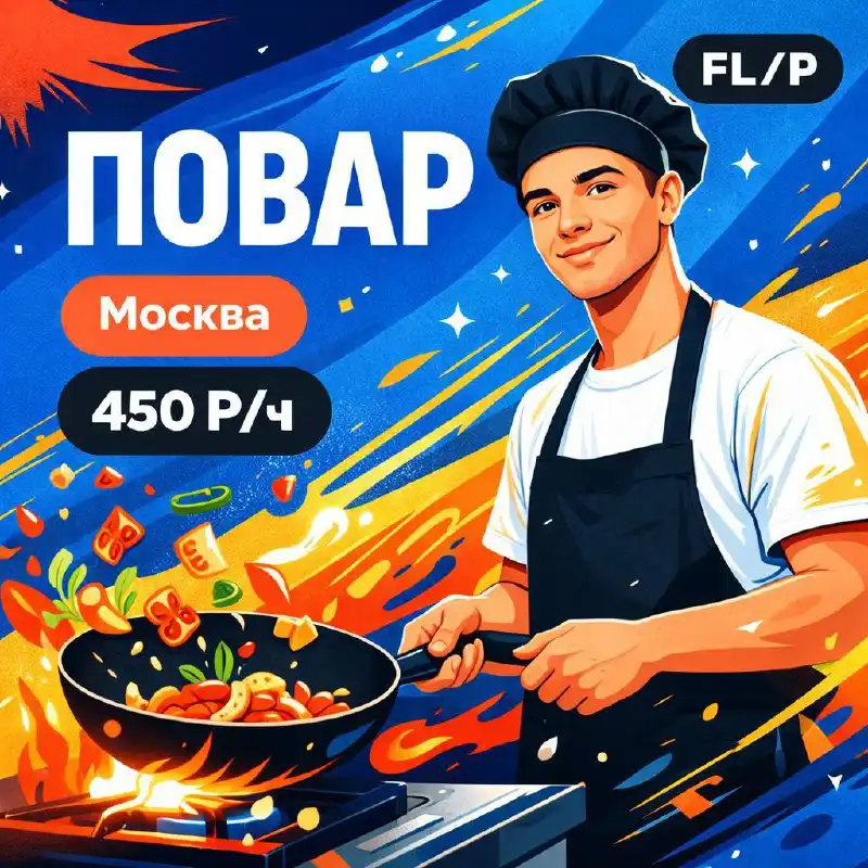 Вакансия повара в кафе - Общественное питание (Работа) в Москва