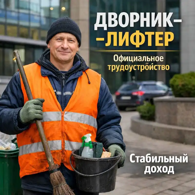 Вакансия дворника-лифтера - Работа в Москва