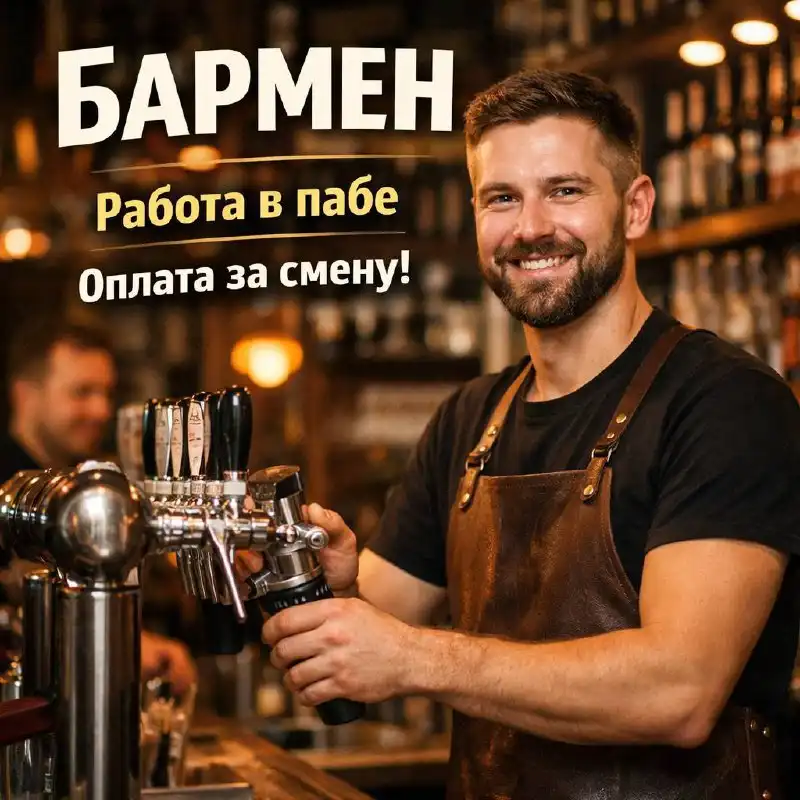 Вакансия бармена в пивном баре 7 ПЯТНИЦ в Москве - Бармен (Работа) в Москва