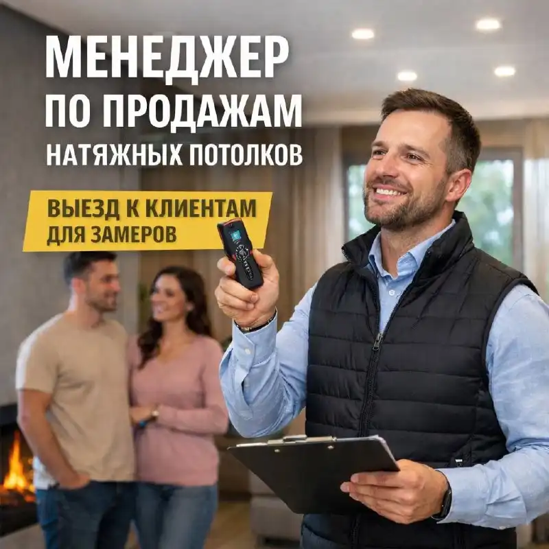 Вакансия менеджера по продажам натяжных потолков - Работа в Москва