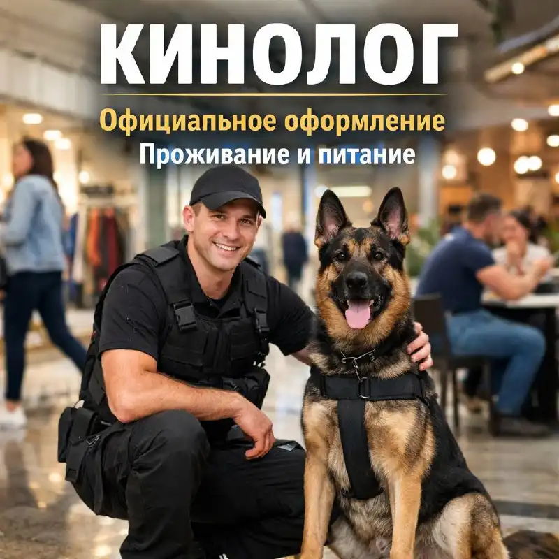 Вакансия кинолог в ТРЦ Ривьера Москва - Охрана и безопасность (Работа) в Москва