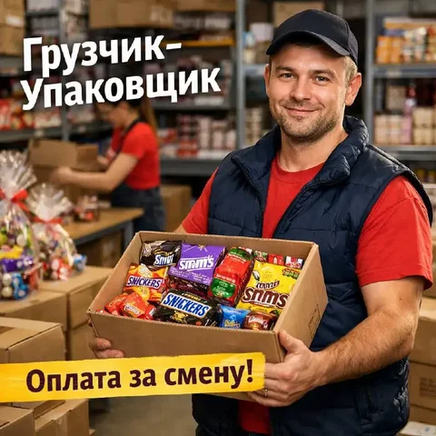 Вакансия грузчика-упаковщика на складе сладостей - Логистика в Москва