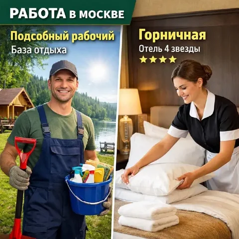 Вакансии подсобного рабочего и горничной - Работа в Москва