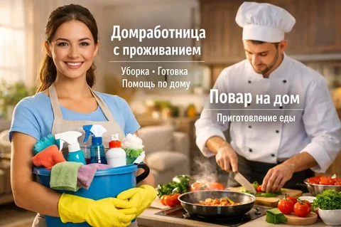Домработница с проживанием и приходящий повар - Финансы в Москва