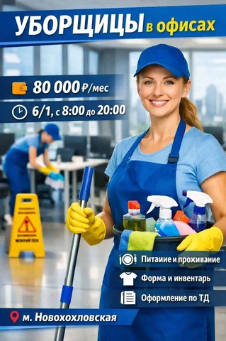 Уборщица в офисные здания - Финансы в Москва