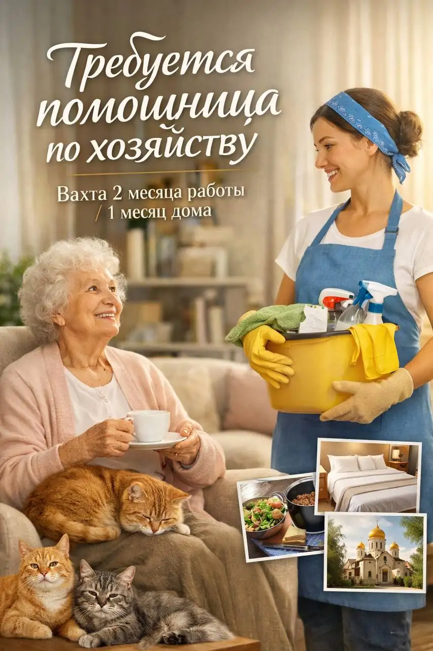 Помощница по хозяйству (вахта) - Москва - Домашний персонал (Работа) в Москва