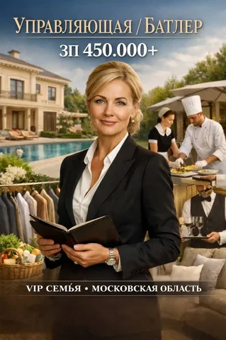 Вакансия управляющей/батлера - Логистика в Московская область