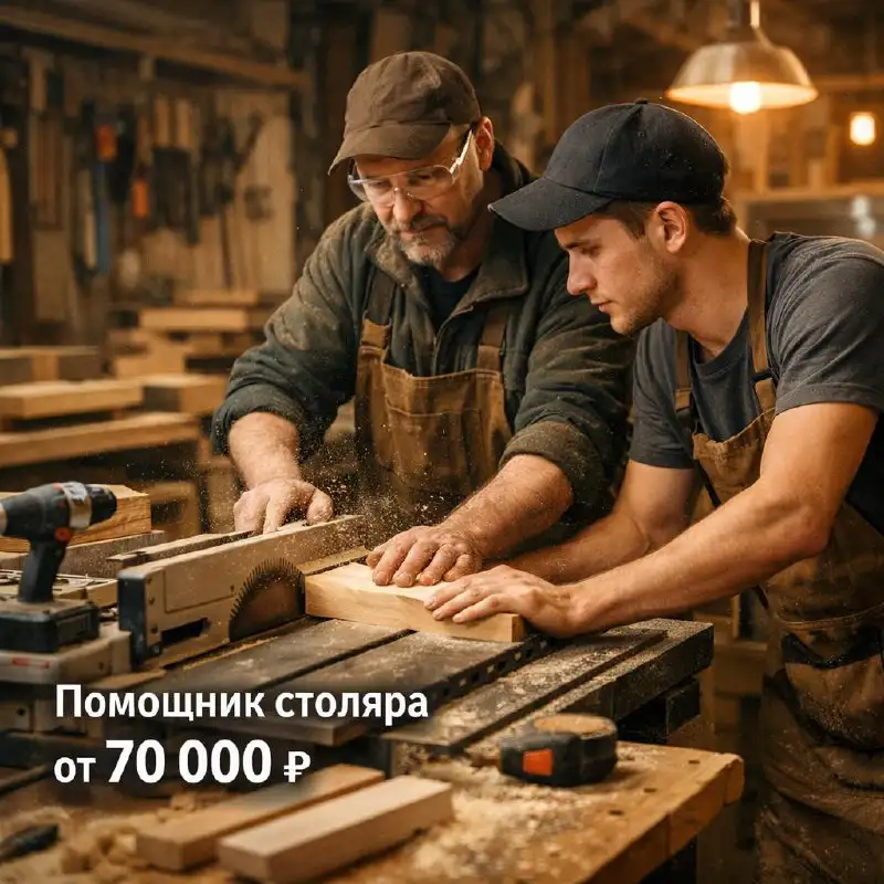 Вакансия помощника столяра в Королеве - Помощник столяра (Работа) в Королев