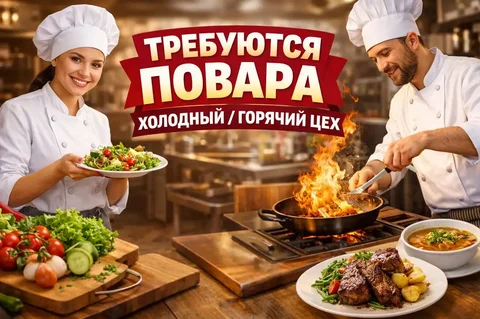 Вакансии поваров холодного и горячего цеха в новой столовой - Доставка/Курьер в Москва