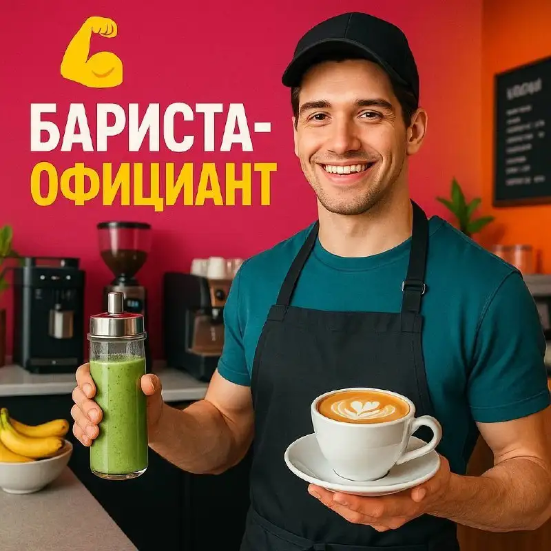 Вакансия бариста-официанта в сети фитнес-кафе - Вакансии (Работа) в Москва