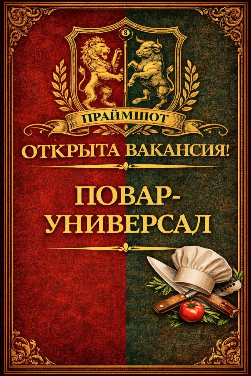 Вакансия повара-универсала в Реутове - Повар (Работа) в Реутов