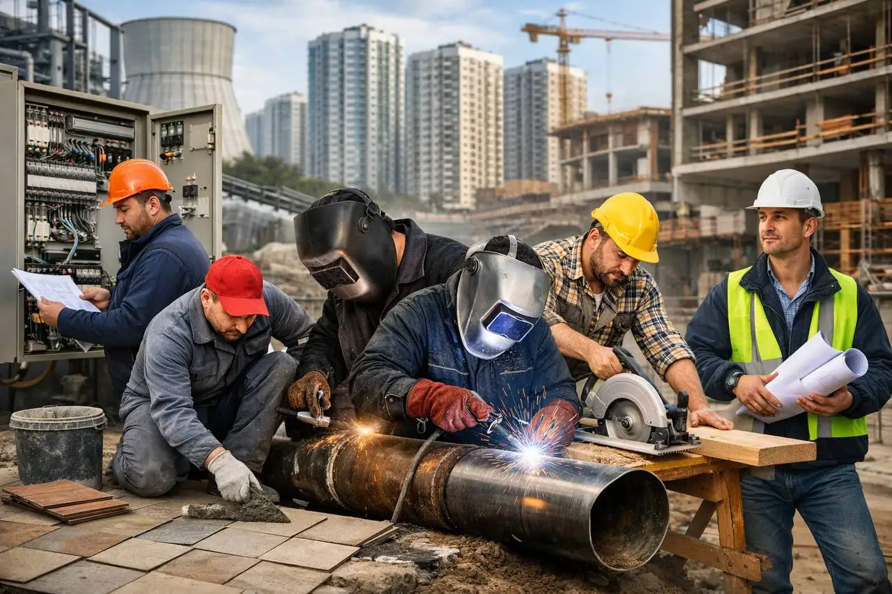 Вакансии в строительстве: инженер-энергетик, плиточник, сварщик, плотник, прораб - Строительство (Работа) в Москва